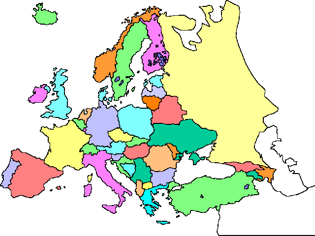mapa de europa. mapa de europa